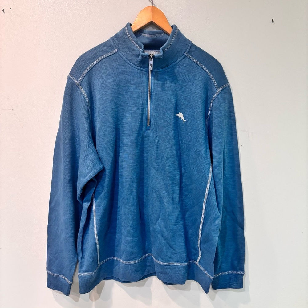 Tommy Bahama Tobago Marlin Splash Half Zip Pullover Sweater Men’s Size Large